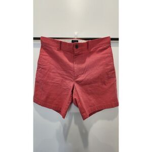 J.Crew Men's 7" Inseam Chino Shorts Size 33 Red/Pink Preppy Casual